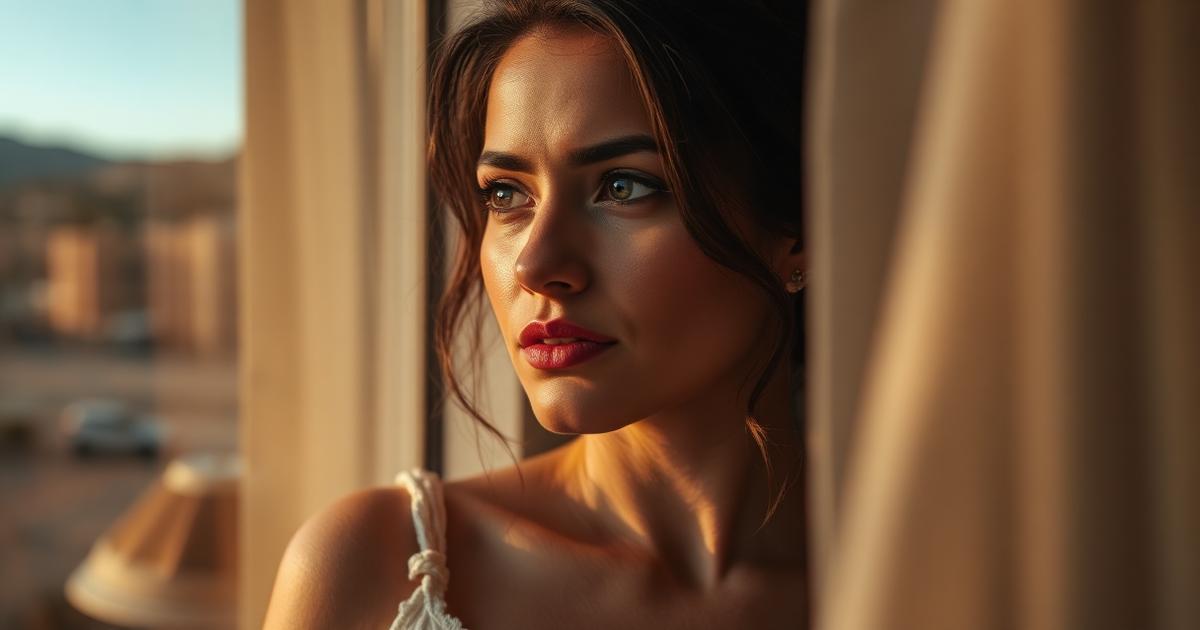 mujer adulta en hermosillo reflexionando junto a una ventana con luz natural del desierto