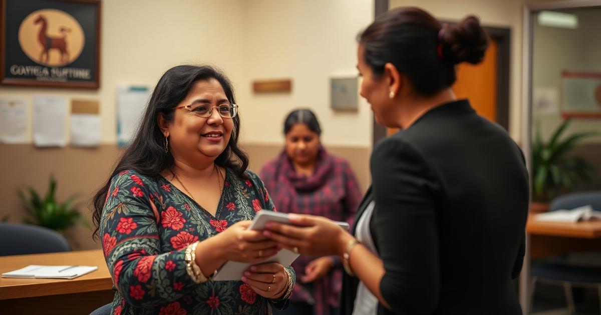 mujer en sonora recibiendo orientacion sobre programas de apoyo economico