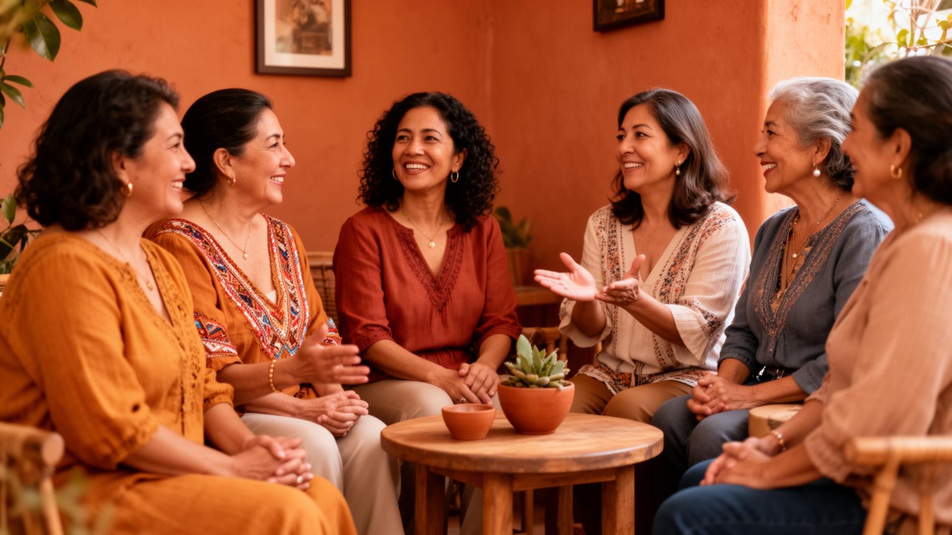 grupo de mujeres sonorenses reunidas en espacio de apoyo mutuo