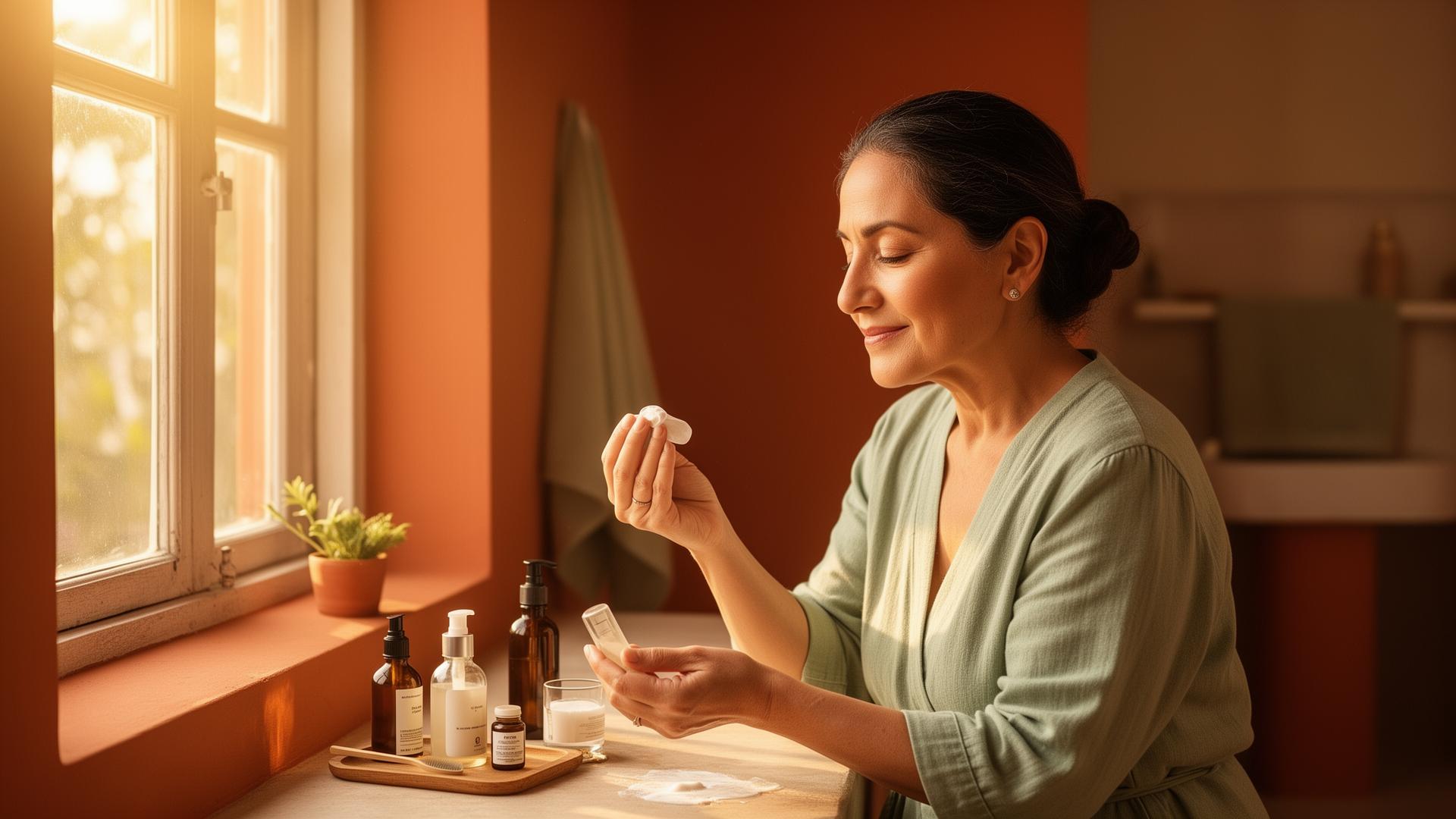 mujer sonorense disfrutando de un momento de ritual de autocuidado